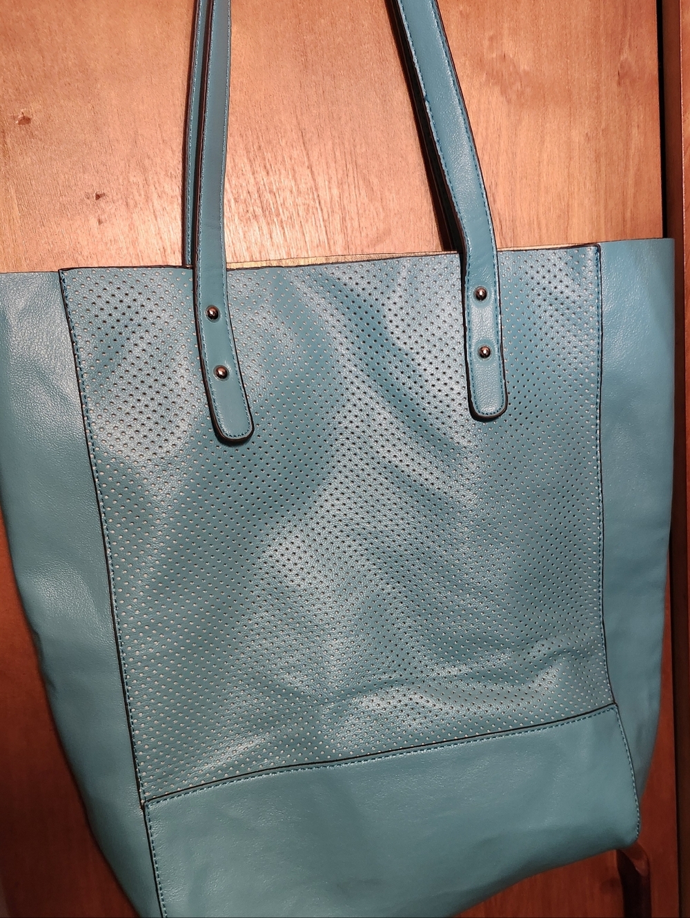 Teal Perforated Tote Bag - Women's Everyday Carry